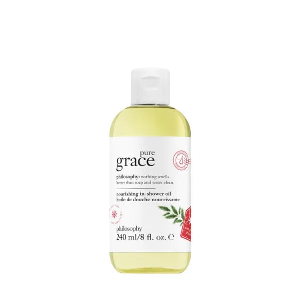 philosophy pure grace nourishing in-shower oil with skin-loving oils, skin hydration that lasts all day - 8 Fl oz / 240ml