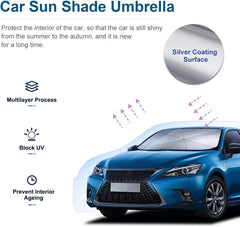 helloleiboo Showay Car Windshield Sun Shade UV Rays and Heat Sun Visor Protector Foldable Reflector Umbrella brella Shield