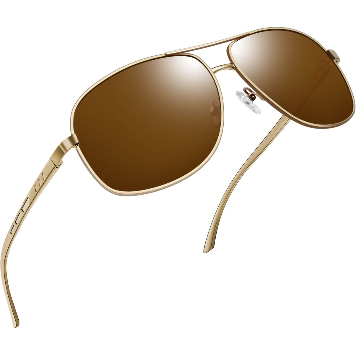 Joopin Polarized Sunglasses for Men, Classic Military Rectangular Sun Glass with Metal Frame UV Protection