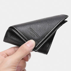LAORENTOU Genuine Leather Wallets for Men, Gift Box Packing Men's Slim Wallets Credit Card Holders Casual Men Purses Gift for Father Day Gift for Mens Birthday, 03 Black, Short, Rfid Wallet