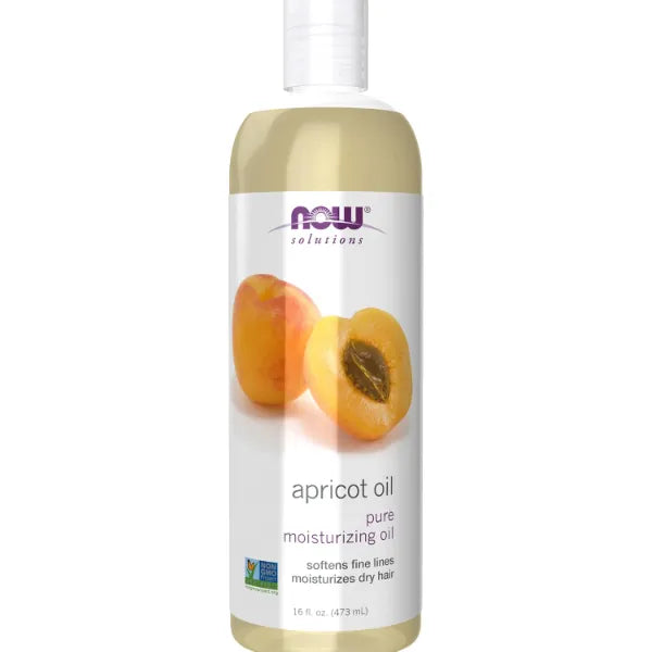 NOW Foods Solutions, Apricot Kernel Oil, Hair Moisturizer, Rejuvenating Skin Oil, Softens Fine Lines, 16 Ounce