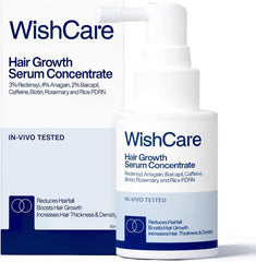 WishCare Hair Growth Serum Concentrate - 3% Redensyl, 4% Anagain, 2% Baicapil, Caffeine, Biotin & Rice Water - Rosemary Hair Serum for Hair Fall Control & Hair Growth 30ml