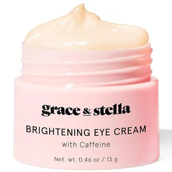 grace & stella Under Eye Cream for Dark Circles  Caffeine Eye Cream Anti Aging for Wrinkles  For Undereye Brightening, Puffiness, Wrinkles and Bags Made in USA, Vegan (0.46 oz/13 g)