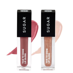 Sagar Cosmetics - Time to Shine - Lip Gloss - 4.5g - High Shine Lip Gloss with Jojoba Oil | 02 Velma Binkley & 10 Princess Aurora - Pack of 2