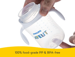 NALACAL 4 Pack Baby Bottle Handles for Philips Avent Anti-Colic and Air Free Vent Baby Bottles, Compatible Avent Bottle Holder for Baby, White