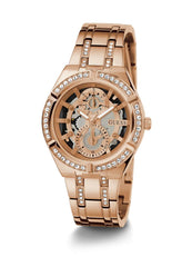 GUESS Women's Quartz Analog Watch with Stainless Steel Strap GW0604L3, Rose Gold, Bracelet