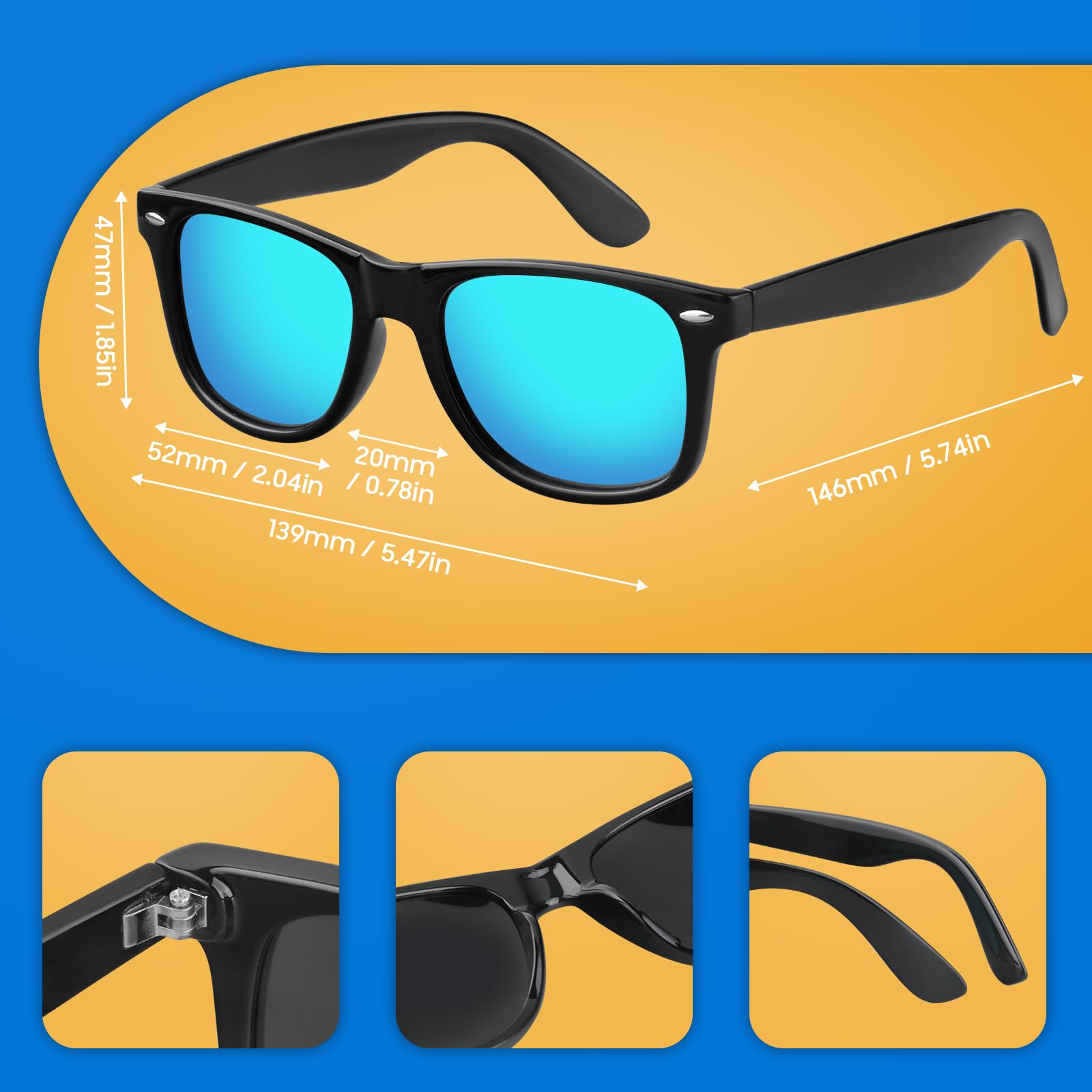 Gimdumasa Polarised Sunglasses Mens Retro Sun Glasses UV400 Protection for Men Women Running Driving