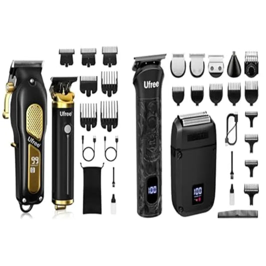 Ufree Beard Trimmer for Men, Foil Shaver Electric Razor, Shavers for Body Face Nose Ear, Cordless Hair Trimmer, Professional Hair Clippers, Mustache Grooming Kit Birthday Gifts for Men