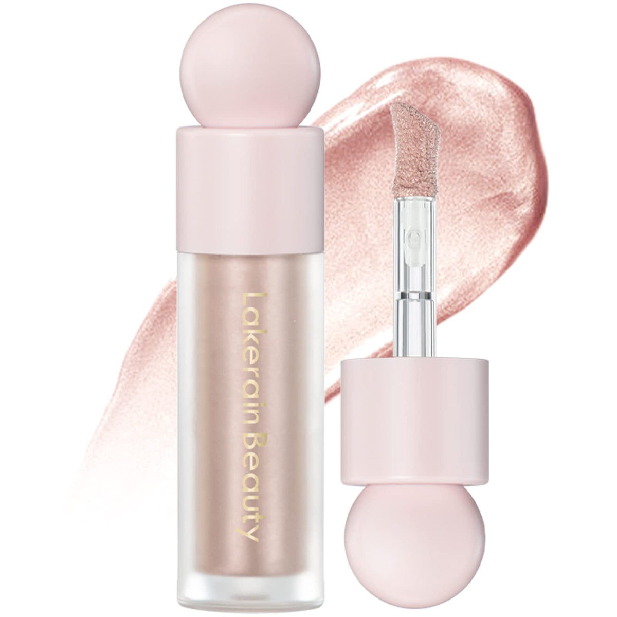 Erinde Liquid Highlighter Makeup, Shimmer Cream Highlighter, Natural Light Face Highlighter, Brightening Liquid Highlight, Face Body Glow Makeup, Glow Drops Makeup, Highlighter Makeup #03 Rose Gold