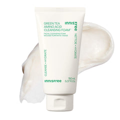 Innisfree Green Tea Amino Acid Cleansing Foam, Sulfate Free, Hydrating Korean Face Wash with Gentle Foam - 150ml