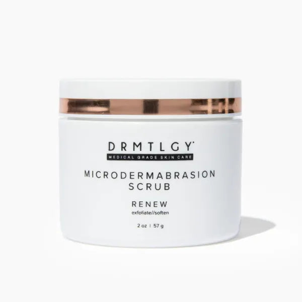 DRMTLGY Microdermabrasion Facial Scrub and Face Mask. Non-Abrasive Face Exfoliator Improves Acne Scars, Blackheads, Pore Size, and Skin Texture. 2 oz