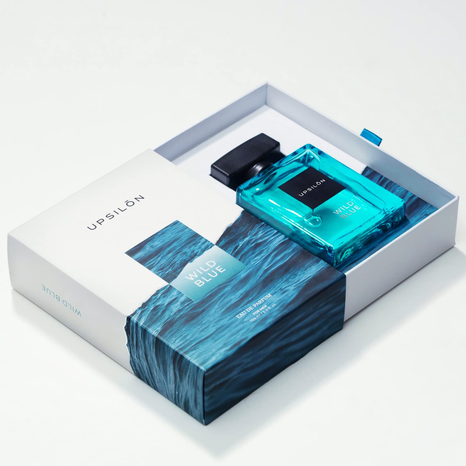 UPSILON Wild Blue Eau De Parfum Premium Long Lasting Fresh & Powerful Fragrance Spray Travel Friendly Luxury Parfum Scent | Men’s Perfume | 100ml - Pack Of 1