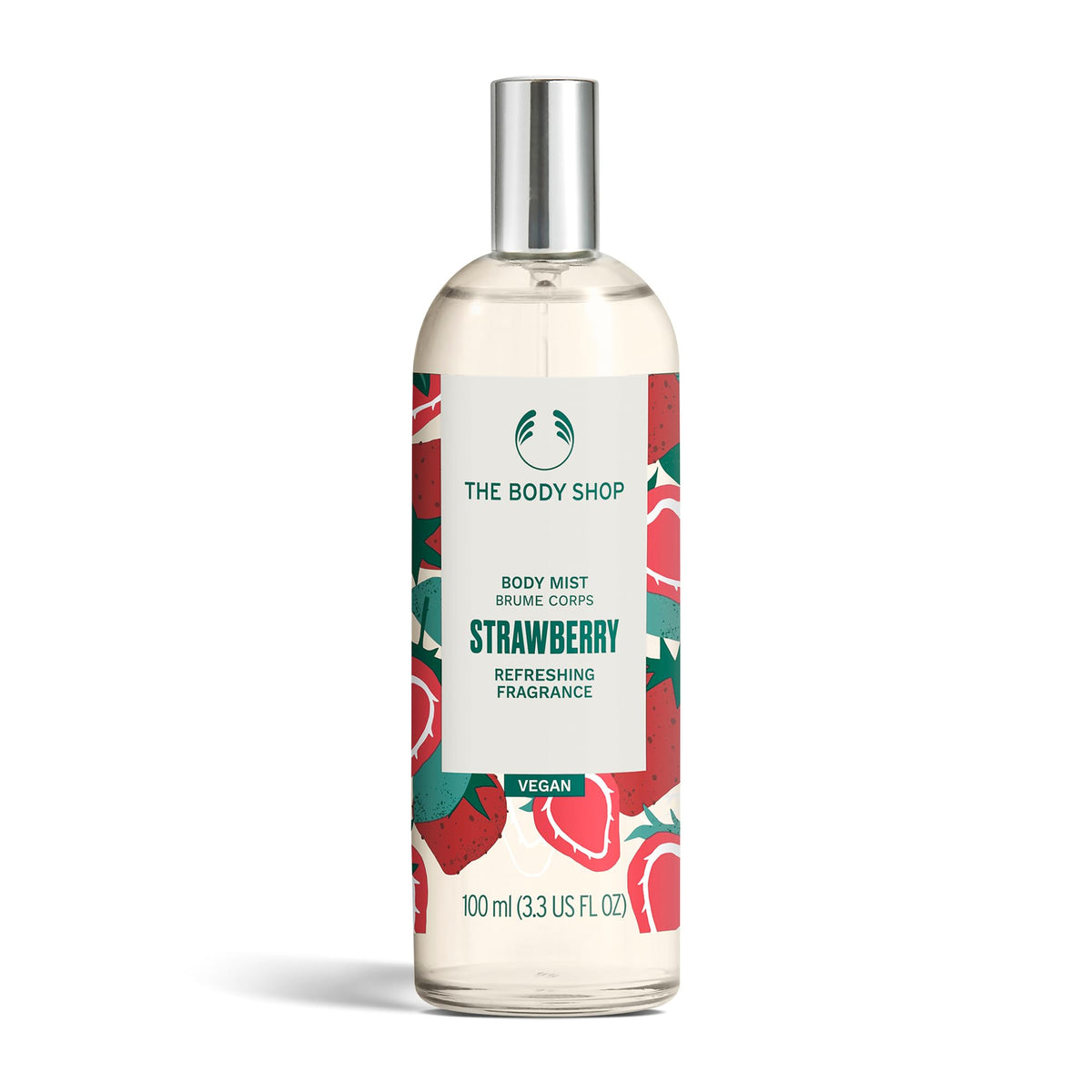 The Body Shop Strawberry Body Mist, Refreshes and Cools with a Sweet Fruity Scent - 100ml