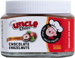 Uncle Choco Chocolate with Hazelnut Spread 350g | 100% Natural Premium Hazelnut Chocolate Spread | Smooth & Creamy Texture | Free from Preservatives