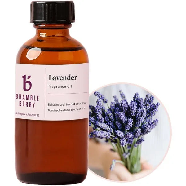 Bramble Berry Lavender Fragrance Oil 2 oz Calming Floral Scent for Soap Making, Candles, Lotion, Bath Bombs & Perfume Skin Safe, Vegan, Paraben & Phthalate Free, DIY Craft Essential