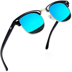 Joopin Polarized Semi Rimless Sunglasses Men Women, Classic Half Frame Sun Glasses UV Protection