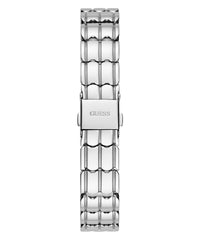 GUESS Women's 30mm Watch - Two-Tone Bracelet White Dial Two-Tone Case