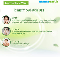 Mamaearth Tea Tree Face Wash with Neem for Acne & Pimples - 250ml