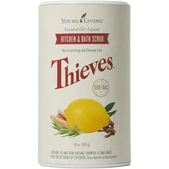 Young Living Thieves Kitchen And Bath Scrub 14 Oz Plant-Based Cleaning Formula Tough On Grease And Grime Infused With Thieves Essential Oil Blend Rinses Clean Without Residue
