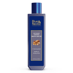 Blue Nectar Pain Relief Massage Oil with Natural Clove, Cinnamon & Mahanarayan Oils | Ayurvedic Oil Products for Ortho Relief from Joint Pain, Back Pain and Knee & Muscle Pain (17 Herbs, 200 ml)