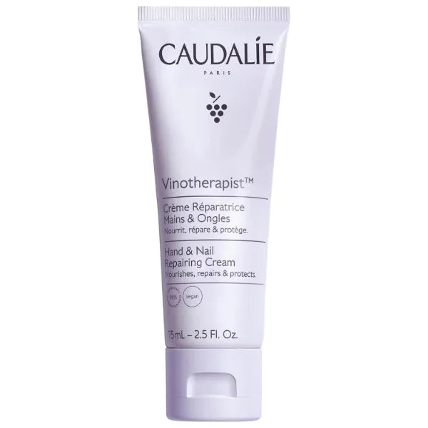 Caudalie Vinotherapist Hand and Nail Cream with Shea Butter and Grapeseed Oil, Vegan and Dermatologically Tested