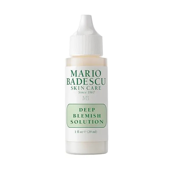 Mario Badescu Deep Blemish Solution, Spot Treatment for Face with Potent Zinc Oxide, Niacinamide and B Vitamins Overnight Treatment Serum that Targets Large Blemishes Under the Skin 29 ml