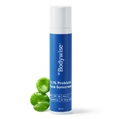 Be Bodywise 0.1% Probiotic Sunscreen SPF 50 PA+++ (50ml) | With SunCat DE Technology | For Overall Sun Protection | Infused with Centella, Rice Water & Niacinamide | 0 White Cast, Lightweight Formula