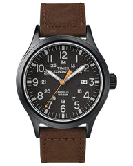 Timex Expedition Scout Nylon Strap Gents Watch - Brown Leather/Black