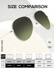KALIYADI Classic Aviator Sunglasses for Men Women Driving Sun glasses Polarized Lens UV Blocking