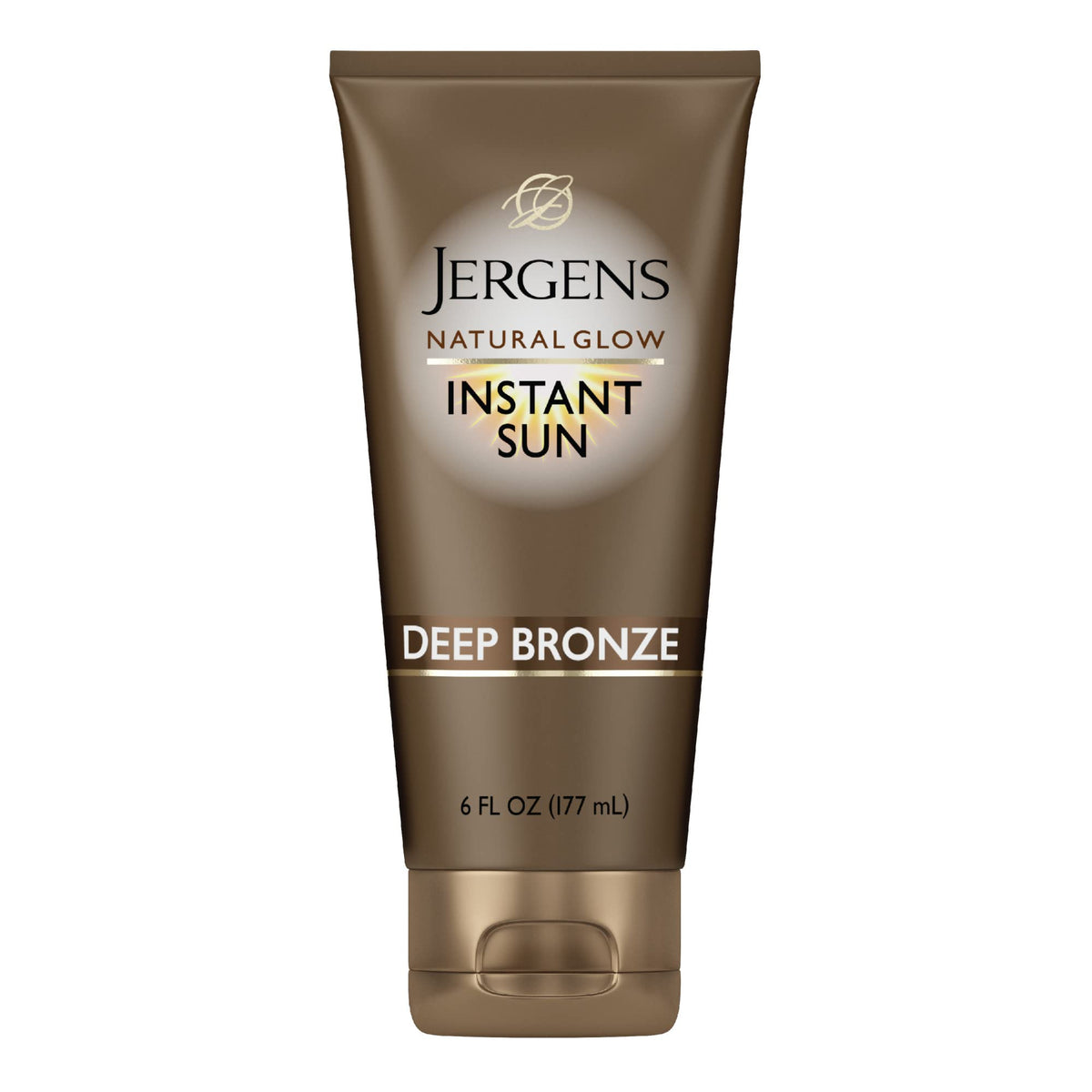 Jergens Natural Glow Instant Sun + Bronze Self-Tan Lotion, Deep Bronze Tint for a Natural-Looking Sunless Tan, 6 oz