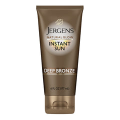 Jergens Natural Glow Instant Sun + Bronze Self-Tan Lotion, Deep Bronze Tint for a Natural-Looking Sunless Tan, 6 oz