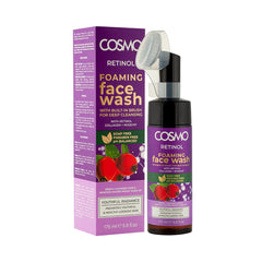 CD COSMO DESIGNS Retinol Foaming Face Wash With Built-In Brush For Deep Cleansing, Paraben Free & pH Balanced, For Healthy Looking Skin, For Daily Use - 175ml