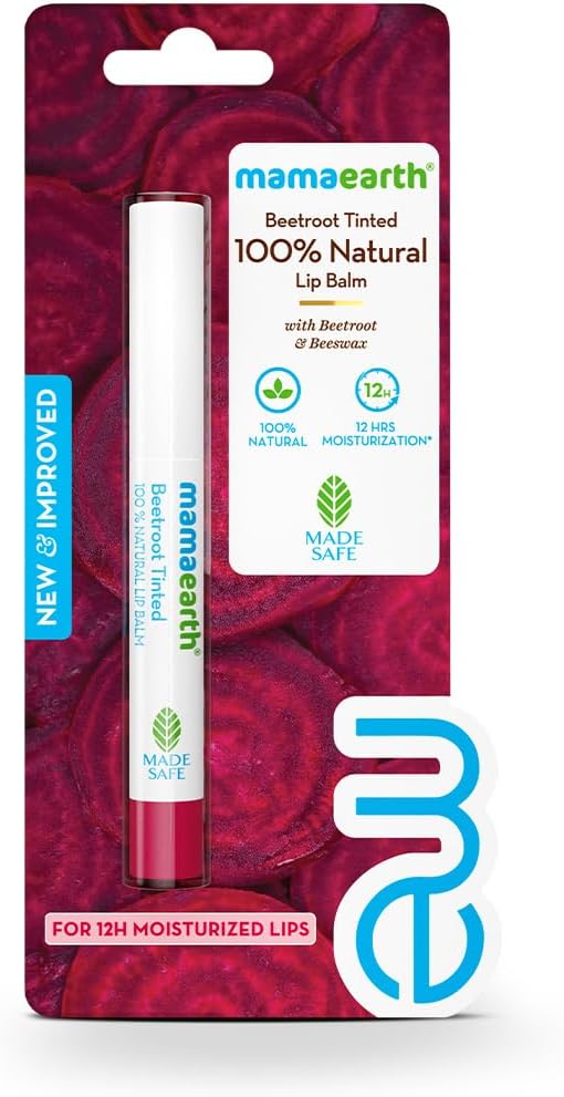 MAMAEARTH Beetroot Tinted 100% Natural Lip Balm - 2g