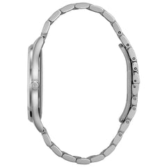 Bulova Men's Classic Stainless Steel 3-Hand Date Calendar Quartz Watch, Grey Dial with Roman Numeral Markers Style: 96B261, Stainless Steel, Classic Sutton Quartz Silver-Tone Stainless Steel Bracelet - Silver