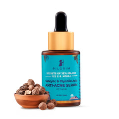 Pilgrim Korean Salicylic Acid 1% + Glycolic Acid 3% Anti Acne Serum for oily & acne prone skin | All Skin Types | Korean Skin Care | For Men & Women | Vegan & Cruelty-free| 30ml