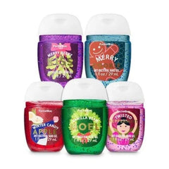 Bath & Body Works 5 Pack Pocketbac Holiday Traditions Bundle Hand Sanitizers