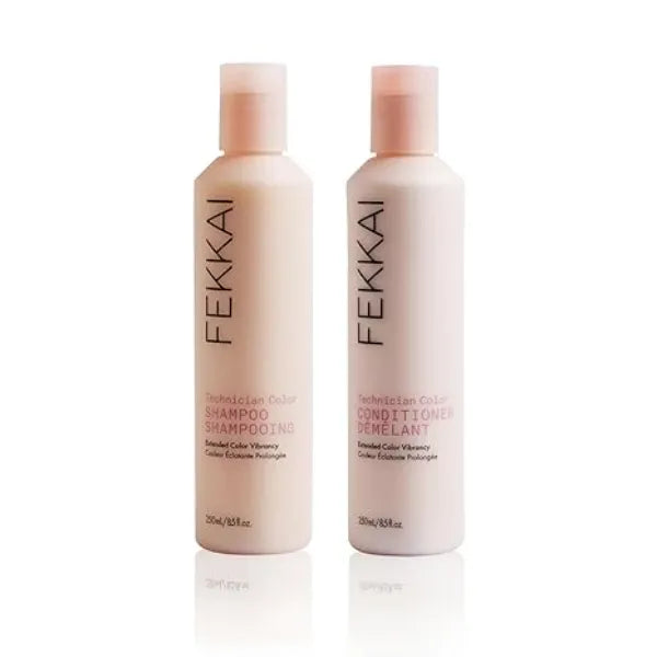 FEKKAI Technician Color Shampoo 8.5 oz + Conditioner 8.5 oz Extends Vibrancy of Color Treated Hair Free of Sulfates, Parabens, Phthalates