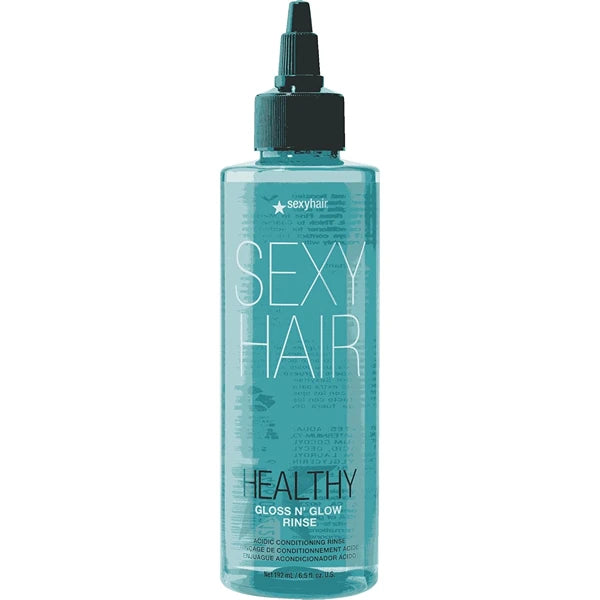 SexyHair Healthy Gloss N' Glow Lightweight Acidic Conditioning Rinse, 6.5 fl oz | Increases Shine by 23x | All Hair Types