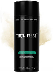 THICK FIBER Hair Fibers for Thinning Hair & Bald spots (LIGHT BLONDE) - 25g Bottle - Conceals Hair Loss in Seconds - Hair Powder for Women & Men