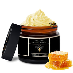 Beef Tallow Honey Moisturizing Cream, Nourishing Tallow & Honey Balm,All-Natural Moisturizer Hydrates,Moisturizing Cream for Soft Smooth Skin