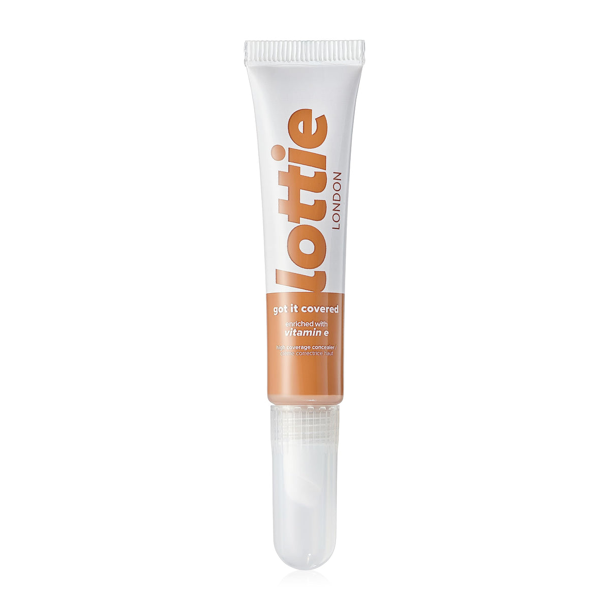 lottie LONDON Got It Covered - Caramel - Vegan Concealer with built-in Sponge Applicator - Cover Imperfections & Blemishes without caking or creasing - 8ml