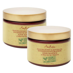 Shea Moisture Manuka Honey & Mafura Oil Intensive Hydration Hair Mask with African Rock Fig & Baobab Oil, 12 oz - 2 Pack