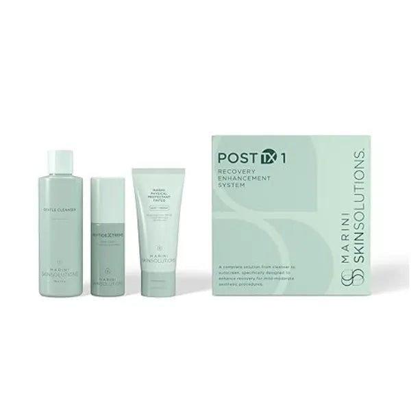 Marini SkinSolutions PostTX 1 Recovery Enhancement 3 Step System for Mild-to-Moderate Aesthetic Procedures Calms, Hydrates, Protects & Enhances Results of Skin Treatments Made in the USA