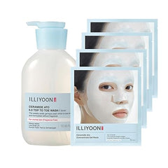 Illiyoon ATO Gel Mask 4ea with ATO Top To Toe Wash 16.9 Fl Oz