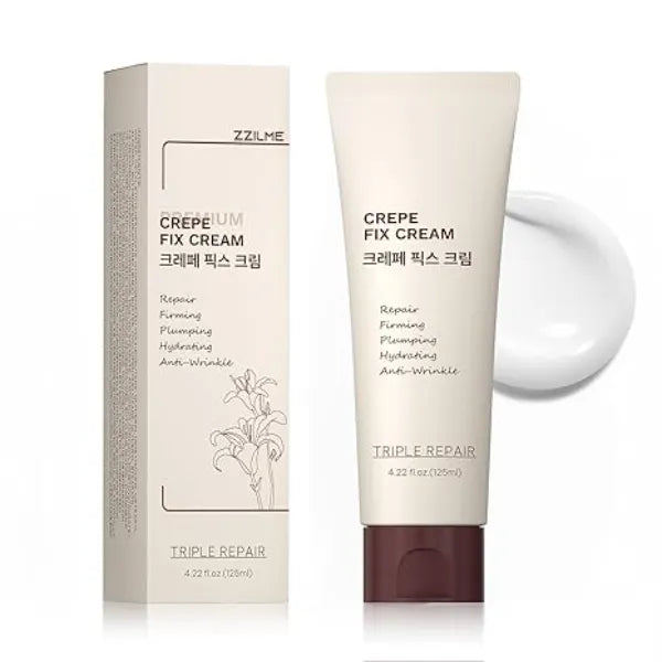 ZZILME Moisturizing Crepe Fix Cream – Tightens and Firms Face, Neck & Body, Anti Wrinkles for Crepey and Sagging Skin, Women & Men, 4.23 Fl Oz
