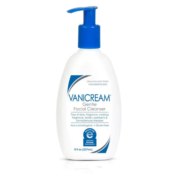 Vanicream Gentle Facial Cleanser with Pump Dispenser, Formulated Without Common Irritants for Those with Sensitive Skin - 8 fl oz