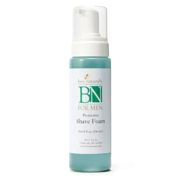 Bee Naturals for Men Shave Foam 8 oz - Rich, Conditioning Formula for Smooth Shaves