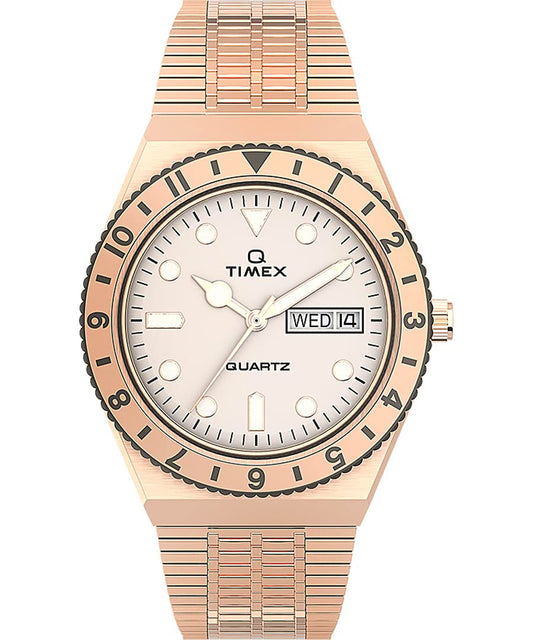 Timex Women's Analogue Watch with a Stainless Steel Bracelet Q Reissue - Rose Gold