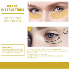 LaPalo Premier 24K Gold Eye Treatment Patches,Anti-aging Collagen Hyaluronic Acid Eye Mask, Diminish Dark Cirles, Wrinkles, Puffiness & Bags, Nourish Skin Care, Travel Size Travel Essentials - 60 pcs