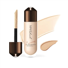 Makeheal 1.P.L Foundaiser Foundation SPF 20 PA++, 24 Hours Power-Lasting Coverage, Large Wand Applicator, Dual-Function Foundation, Perfect Blemish Coverage (23N - Reve Light)